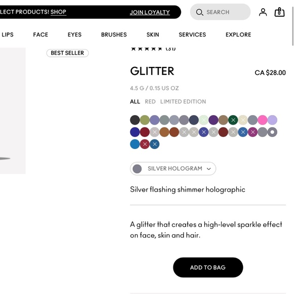 MAC GLITTER PIGMENTS (2) Lavender and Silver Hologram - Picture 3 of 6